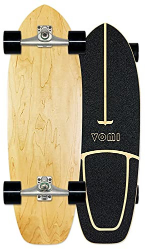 Pumpping Skateboard Carver Surfskate Komplett Carving 78×24 cm Ahornbrett, Kugellager ABEC-11 PU Räder 70x51 mm SHR78A, kann 150 kg Gewicht tragen, für Jugendliche und Erwachsene Kinder (Mondhirsch)