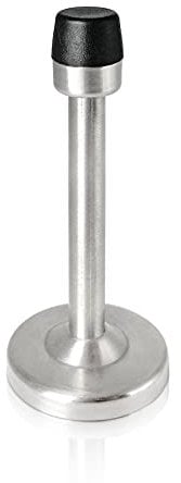 Door Stopper, 5 Inch Long Door Stop, Wall Mount, Brushed Nickel Doorstops Bumper Rubber Tip Sound Dampening Stainless Steel Door Stops Wall Protector
