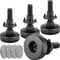 Anwenk Furniture Levelers Heavy Duty Furniture Leveling Feet Adjustable Leg Levelers for Cabinets Sofa Tables Chairs Raiser, Support 1320LBs, T- Nut Kit 3/8”-16 Thread, Large Base - 4 Pack,Black