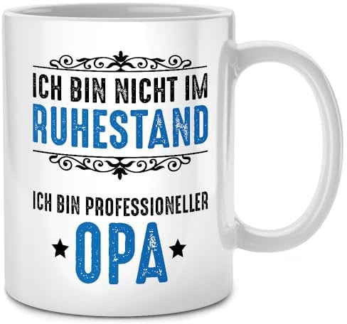 Seness Ich bin nicht im Ruhestand ich bin professioneller Opa Tasse, Rentner 2024, Witziges zum Ruhestand Geschenk, Renteneintritt für Einsteiger, Abschiedsgeschenk Kollegen Rente, Großvater Senioren