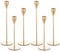 Set of 6 Gold Candlestick Holders for Taper Candles,Gold Candle Holder Fits 3/4 inch Thick Taper Candles,Tall Candlestick Holders for Wedding, Party Tabletop Decor, Home Decor, Candlelight Dinner