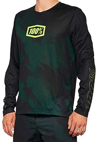100% AIRMATIC LE Black CAMO Long Sleeve Jersey - S