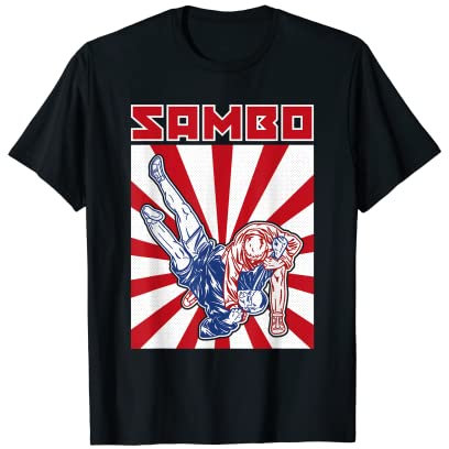 Sambo Ringen Kampfsport Russland Sowjetunion Kampfsportler T-Shirt