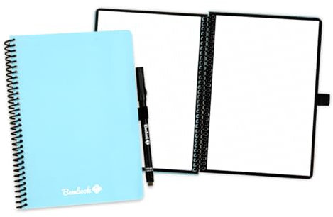 BAMBOOK Colourful Notizbuch - Blau - A5 - Gepunktet, Wiederverwendbares Notizbuch, Notizblock, Reusable Notebook