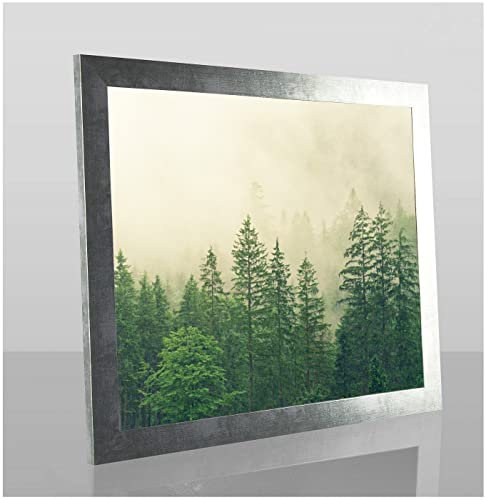 Monaldo Deluxe Bilderrahmen Posterrahmen 98 x 37,5 cm Eisen Gewischt Dekor Wechselrahmen weisser Hintergrund klares Kunstglas