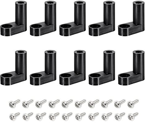 sourcing map 20 Satz PCB Kunststoff Feste Füße Leiterplatte Schwarz Montage Abstandhalter 20mm mit Schrauben für Mainboard Spielkonsole