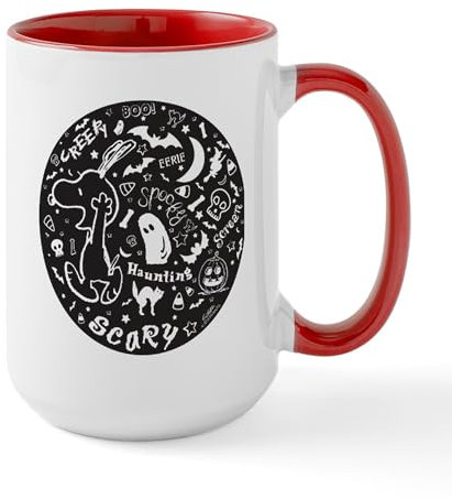 CafePress Snoopy Scary Halloween 15 oz (444 ml) Ceramic Coffee Mug