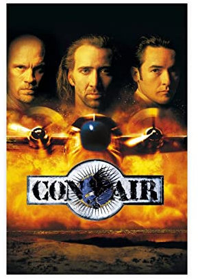 HDTS Classic Movie Con Air Leinwand-Poster, Wandkunst, Dekoration, Bild, Gemälde für Wohnzimmer, Schlafzimmer, Dekoration, Rahmen: 40 x 60 cm
