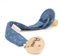 AngelicArt Schnullerband mit Gravur Namen für Jungs und Mädchen - große Farbauswahl - Geschenk für Baby (Lagoonblau-Gepunktet)