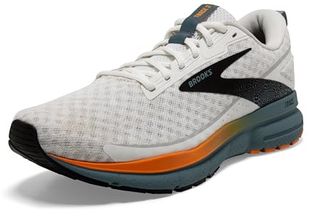 Brooks Herren Trace 3 Sneaker, White Orange Goblin Blue, 44.5 EU