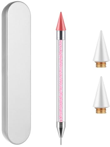 YUXIANLB Stylo de peinture diamant à double extrémité pour ongles - Stylo à pointiller - Stylo de cire, applicateur de perles de cristal - Poignée pour pierres précieuses et cristaux
