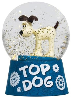 Half Moon Bay | Wallace & Gromit | Gromit Top Dog Snow Globe | Official Merchandise | Christmas Decor & Desk Accessory | Gifts for Aardman Fans and Collectors