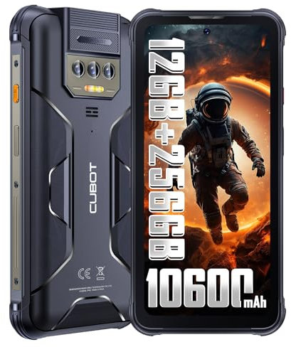 CUBOT Kingkong 8(2024) Outdoor Handy Android 13-10600mAh, 12GB+256GB Outdoor Smartphone Ohne Vertrag, 6,52 Zoll In-Cell Display, mit 5000LM LED Taschenlampe, 48MP Kamera, IP68/69K/Dual SIM/NFC/GPS