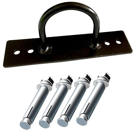 VANZACK Gancio di Fissaggio Multifunzionale per Allenamento Sospeso Supporto per Cinghie di Resistenza e Ancoraggi Soffitto Nero Installazione Facile Ed Esterno di capacità