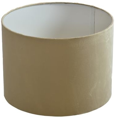 Lampenschirm Ø 30 x 20 cm Velour taupe samtige Oberfläche Zylinderform