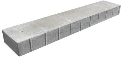 Zavorre in calcestruzzo prefabbricato inclinazione 0° con due boccole M8 per il montaggio - dimensioni cm.100x20xh.9 kg.38- disponibile in diverse inclinazione da 0°/5°/10°/15°/30° - Notaro Manufatti