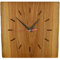 MyBer® Wanduhr Holz Uhr Wandholzuhr aus Massivholz groß Wohnzimmer lautlos Eiche PMZ1