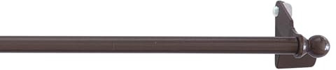 CINTACOR | Aste per Tende Senza Forare, Bacchette a Molla, Bastoni per Tende Allungabili Decorative con Ganci Finestre, Installazione Facile a Pressione | Diametro 9mm |1 unit | Sfera Marrone, 40-60cm