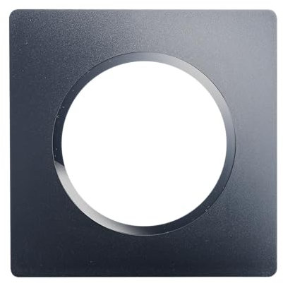 DEBFLEX - Casual Evo - Plaque de Finition - Enjoliveur Pour Prises et Interrupteurs - 1 Poste - Remplaçable - ABS - Pour Installation Encastrée - Gris Profond - 86 x 86 x 10 mm