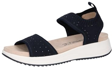 CAPRICE Damen Sandalen flach zum Schlupfen mit Glitzerdetails