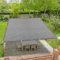 Sonnensegel mit Ösen 150 x 150 cm Rechteckig Schatten Netz Wasser Luftdurchlässig mit Ösen Befestigungs Kit für Garten Balkon Terrasse Patio, Hellgrau