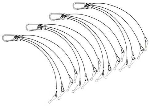 FUNOMOCYA Grow Light Split Hangers 4pcs Plant Hangers Heavy Duty Wire Rope Aquarium Light Hanging Wire