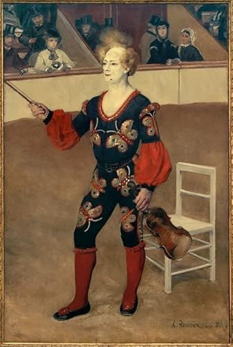 GKAZGQPR Bekannt Leinwand Wandbilder Leinwand Plakat Clown au cirque von pierre auguste renoir Gemälde Wandkunst für Wanddekoration 60x90cm