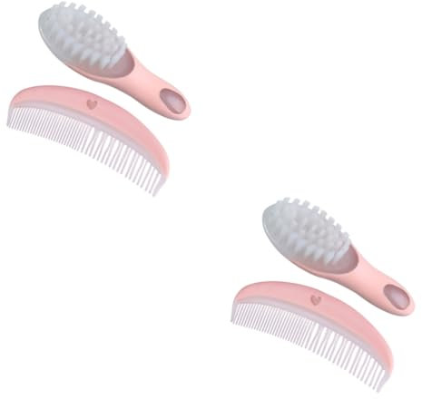 ERINGOGO 2sätze Bürsten Und Kamm Neugeborene Sanfte Massagebürste Und Kamm Für Junge Mädchen Fördert Die Blutzirkulation Gehirnentwicklung Zur Kopfhautmassage Und Pflege