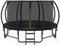 CalmMax Trampolin Outdoor Ø 305 Kindertrampolin mit Sicherheitsnetz Stützbalken & Leiter, Gartentrampolin für Kinder & Erwachsene Belastbarkeit 205kg Schwarz