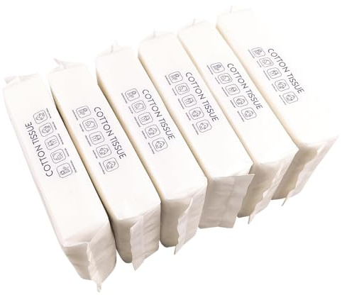 Lot de 6 lingettes humides et sèches en coton ultra doux pour bébé - Lingettes absorbantes pour le visage, les yeux, le démaquillant et le vernis à ongles - 15 x 20 cm