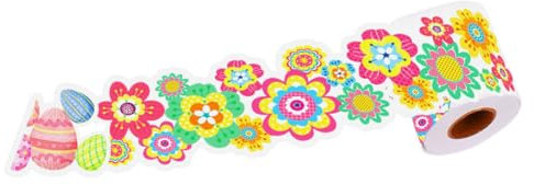 DOITOOL Ostern Floral Notebook Aufkleber Frühling Gepäck Adhesive Decals Einfach Anzuwenden Laptop Decor