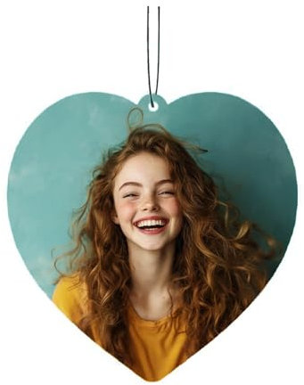 Personalisierte Lufterfrischer Für Autos, Duftbaum Auto Personalisiert, Personalisierter Duftbaum Auto, Doppelseitiger Druck Personalisiert Foto-Dekor Für Auto, Zuhause, Geschenk (H, Neues Auto)