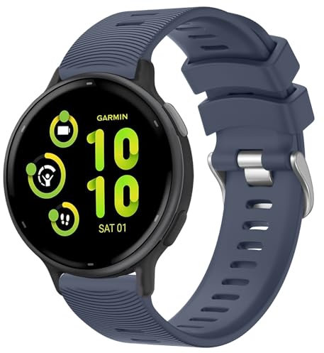 Oumida Armband für Garmin Vivoactive 5 / Vivoactive 3, Venu 2 Plus/Venu Sq/Sq 2 Music Armband Damen Herren, 20mm Silikon Armbänder, Sport Ersatz Uhrenarmband für Garmin Vivomove 3/ HR/Luxe/Style