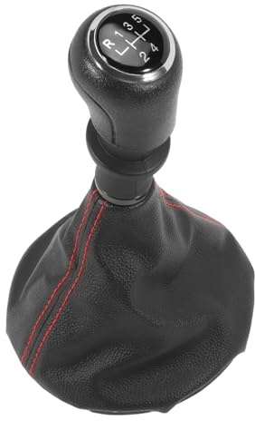 Fraylis Schaltknauf 5 Gänge für T5 Schalthebelkopf Schaltmanschette Shaltung Schalthebel Schwarz 7H0711113