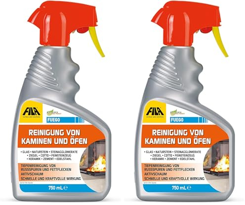 FILA Surface Care Solutions, Fuego, Reinigung von Kaminen und Öfen entwickelt wurde: Es eignet Sich hervorragend zur Entfernung von Ruß und Schmutz aus Verbrennungsfetten, 750ml (Packung mit 2)