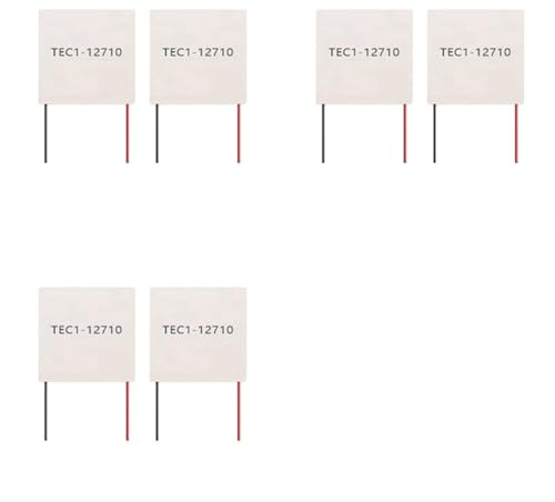 Tacdas 6 Stück Elemente Peltier TEC1-12710 Thermoelektrisches Peltier- 12710 TEC 12V 10A DIY Kühler Peltier Elemente Board