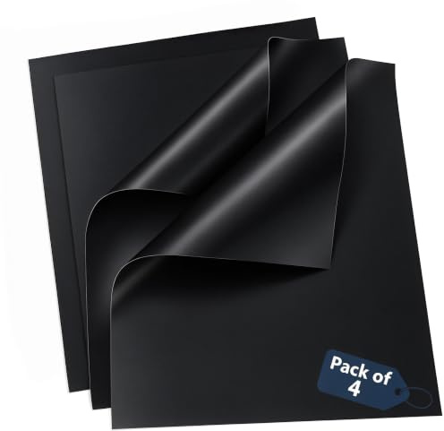 Oven Liners 4 Pack 40x50cm, Reusable Non-Stick Oven Protector | Easy clean protection, prevents grease spills, trim to fit, heat resistant, for fan ovens, electric ovens and BBQ