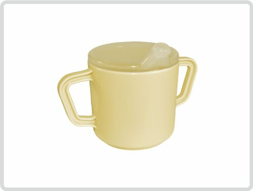Trinkbecher mit 2 Henkel (elfenbein, grün oder blau) (elfenbein)
