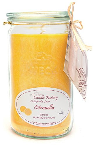 Candle Factory - Mini Jumbo Duftkerze im Weckglas Duft: Citronella
