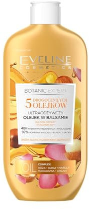 Eveline Cosmetics Botanic Expert Ultra-Nährende Körperbalsam-Öl mit Argan-, Macadamia-, Marula-Ölen - Tiefe Hydration & Strahlkraft - 350ml