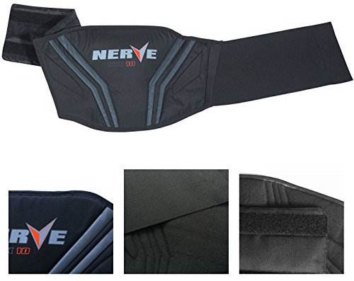 Motorrad Nierengurt Push Herren Damen Kinder Roller Wärme Schutz Verstärkt Klettverschluss - schwarz - XL-125cm