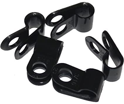 Lumonic Set di clip per cavi 100x P-Clip I Perfettamente adatto per cavi con diametro di 6mm 1/4 I Anche come: Clip per cavi, fissaggi per cavi e mor