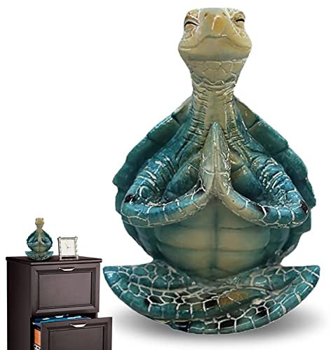 Figur Meeresschildkröte, Meditation Zen Yoga Sea Turtle Skulptur for Namaste – Sammlung von Miniaturfiguren von meditierenden Meeresschildkröten für Terrasse, Rasen, Garten Generic