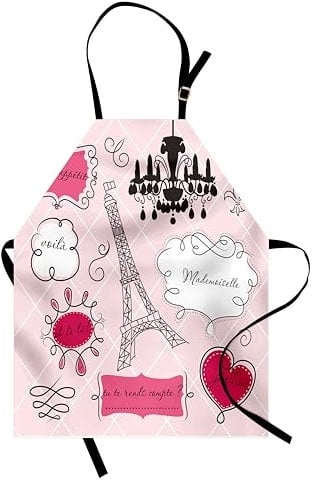 ABAKUHAUS, Jugendzimmer Waschbar, Klare Farben Höhenverstellbar waschbar schmutz Druck, Pariser Stil Kunst Mit Eiffelturm Diversen Französischen Feminin, Rosa und Rot