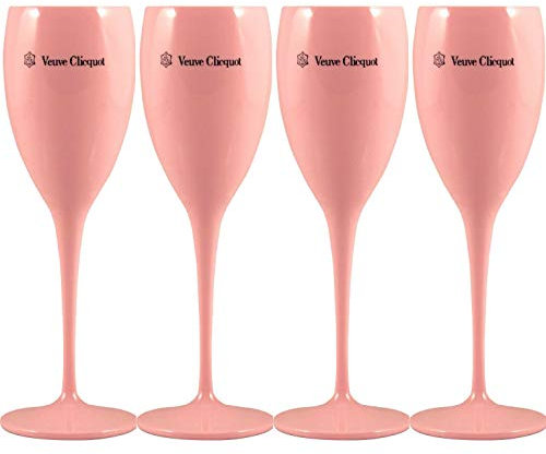 Veuve Clicquot Acryl Flutes Cup Ice Champagner Imperial 4 STÜCK (Pink)