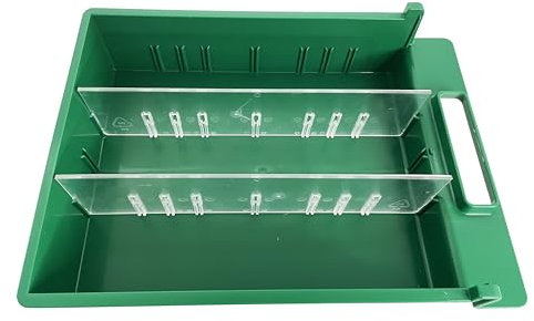 Raaco Séparateur Grand pour Bac Plastique 4-800 - Organisateur d'Outils et Rangement Visserie Transparent, Insert de Séparation 0,75 x 31,7 x 7,9 cm, 12 Pièces