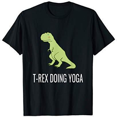 Lustige T-Rex Doing Yoga Grafik T-Shirt