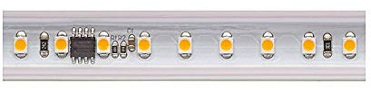 Hochvolt LED Strip, 72 LED/m, 25m Rolle, 230V, IP65, 8W/m, B 1.5cm / L 2500cm, 3000K 520lm/m 120°, CRI 90