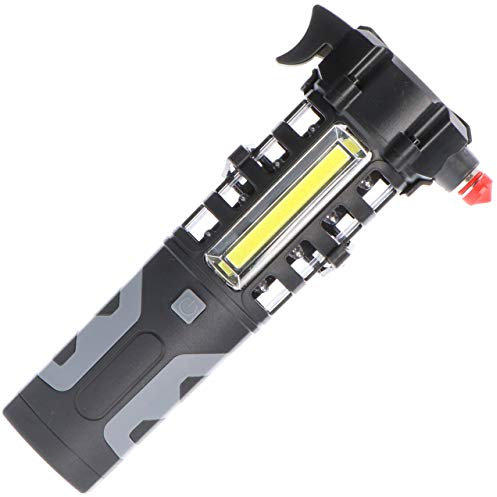 LED-Universalleuchte 3W 3-in-1 Taschenlampe Rettungshammer Gurtschneider Magnetfuß Halterung Batteriebetrieben