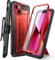 SUPCASE Unicorn Beetle Pro Ganzkörper Rugged Holster Schutzhülle für 6,1 Zoll iPhone 13 (2021), Metallic Red